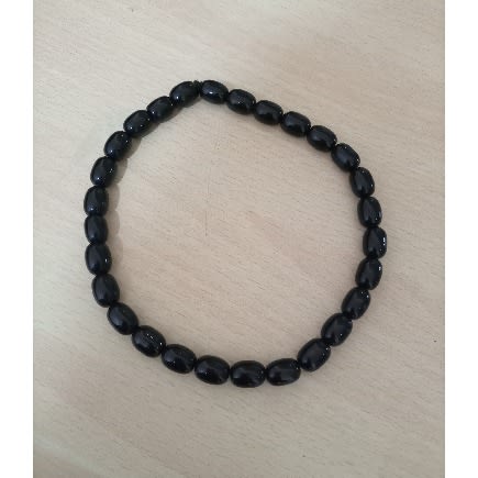 Unisex Elastic Stone Bold Bead Choker Neckpiece - Black