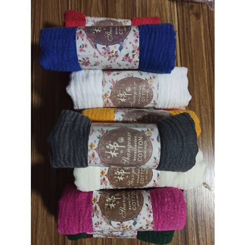 Plain Cotton Handmade Scarf - Purple