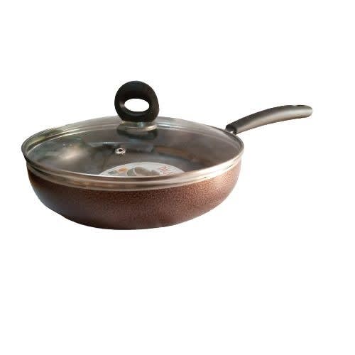 Non-stick Frying Pan With Glass Lid Cover- 24cm