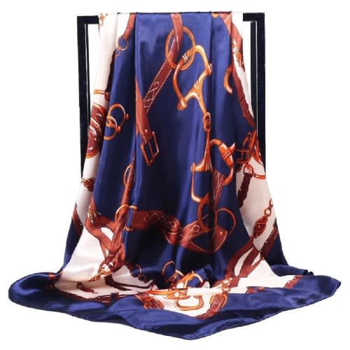 Twill Silk Scarf - Blue