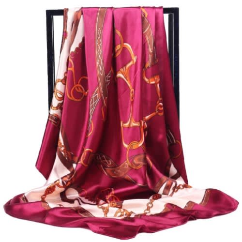 Twill Silk Scarf- Red Wine