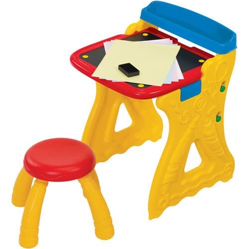 Crayola Play 'n Fold 2-in-1 Art Studio Easel Desk With Stool & Storage