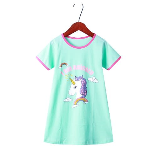 Unicorn Print Girl Night Gown