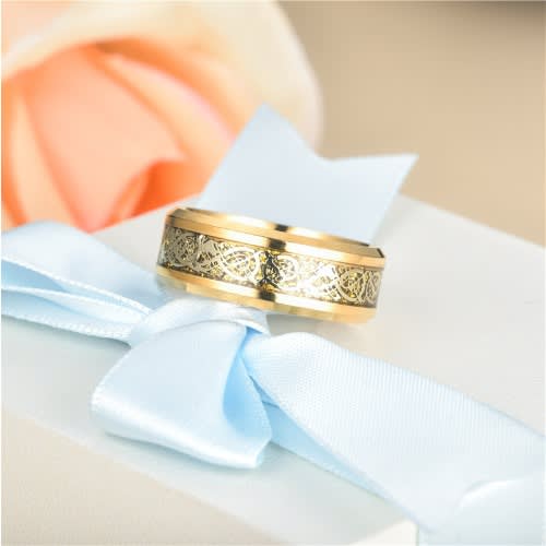 Cross Border 8mm Steel Men's Rings