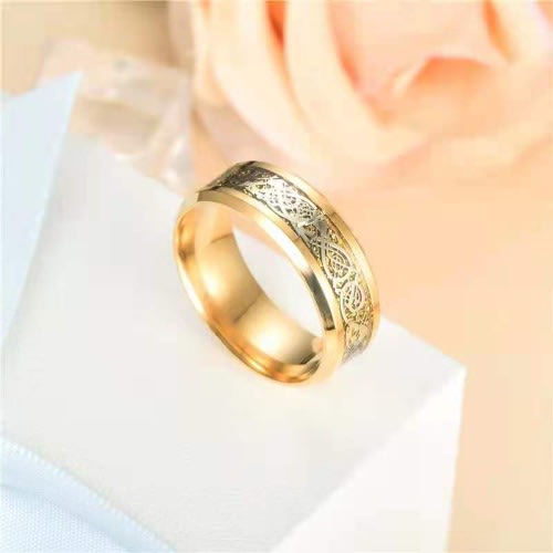 Cross Border 8mm Steel Men's Rings