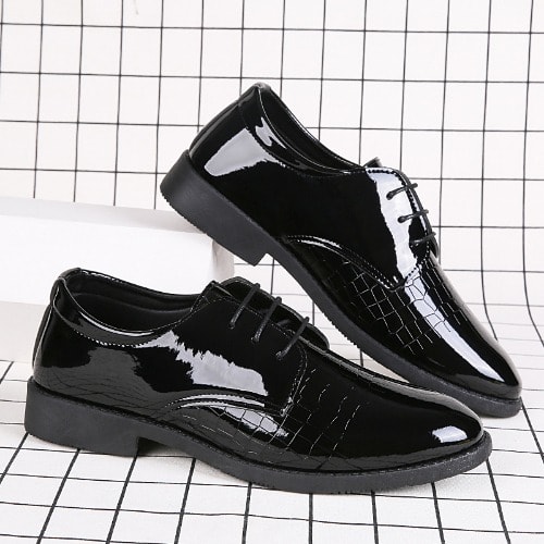 Cooperate Men's Leather Formal Shoes - Black
