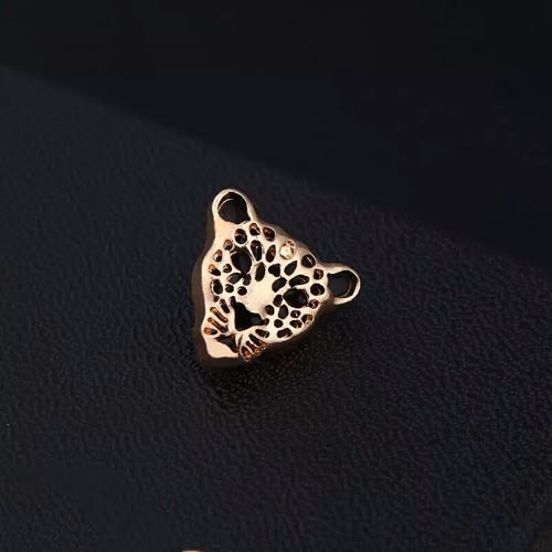 Shirt Collar Leopard Brooch Pin Men Women Lapel Accessories (1 Pair)  - Gold.