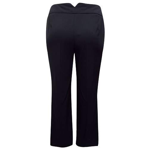 Straight Leg Button Detail Trousers
