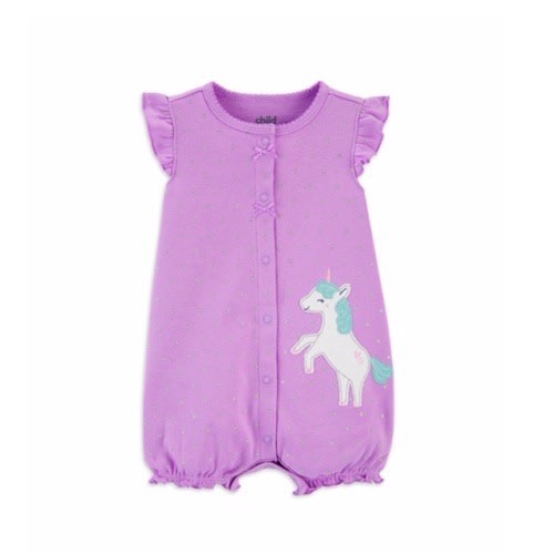 Child Of Mine Baby Girl 1 Piece Romper - Unicorn