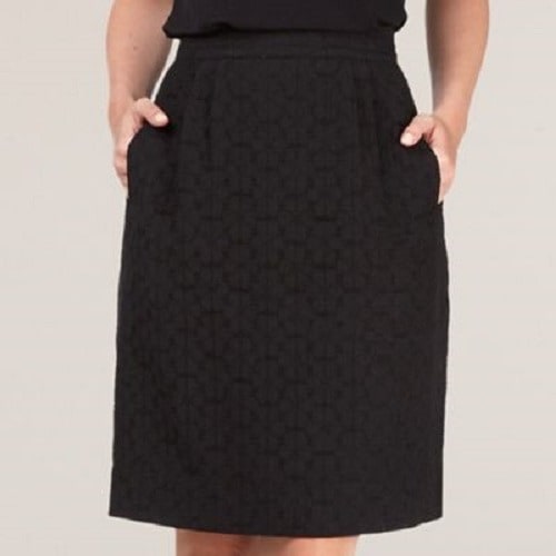 Women's Daisy Jacquard Skirt 1 - Black