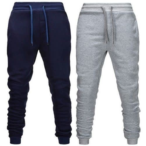 2-in-1 Thick Joggers Pant - Navy Blue & Grey
