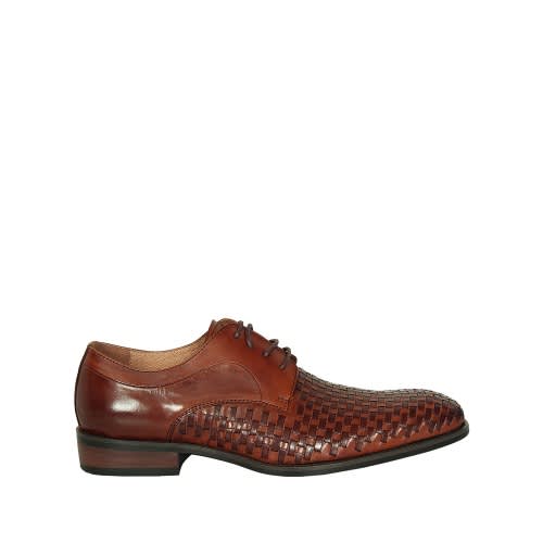 Men’s Smartly Matted Patterned Lace Up Shoe-brown. Msh-4715