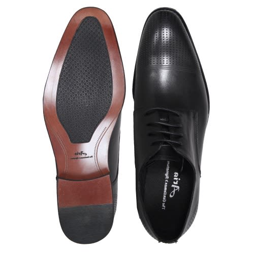 Crafted Men's Lace Up Office Shoe - Black - Msh-4721