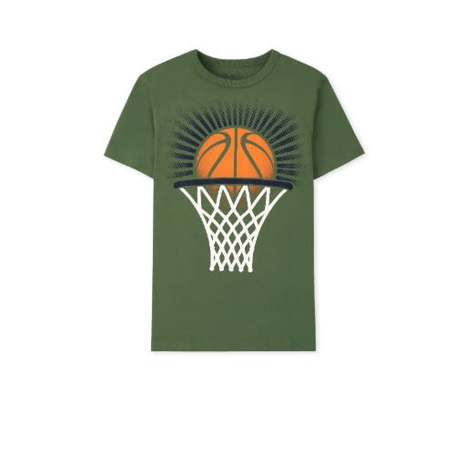 2 In 1 Boys Baseball And Basketball Net Graphic T-shirt
