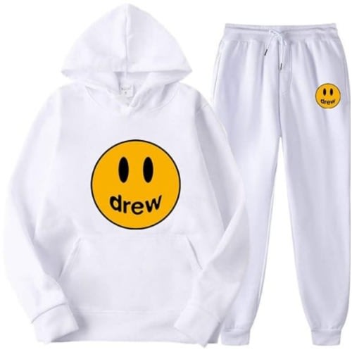 Drew Hoodie And Joggers - 2 In 1  - White