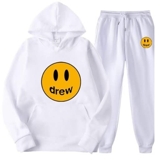 Drew Hoodie And Joggers - 2 In 1  - White