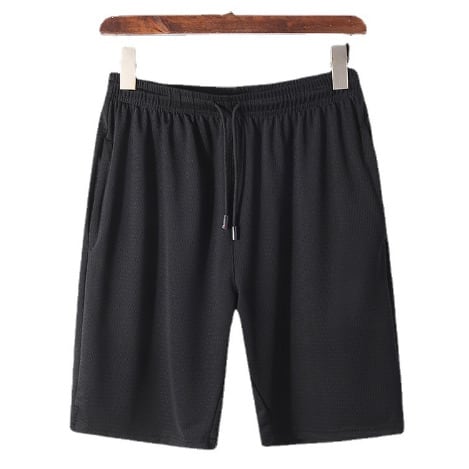 Breathable Black Zipper Shorts