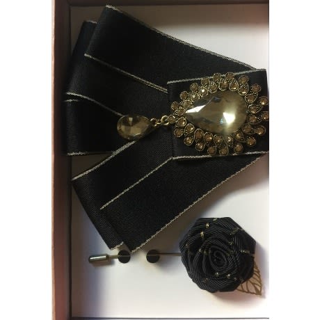 Stylish Men's Luxury Bow Tie - Black