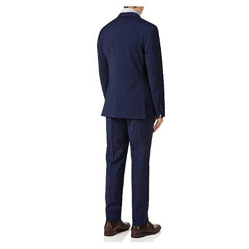 Fitted  Made Suit - Navy - Blue