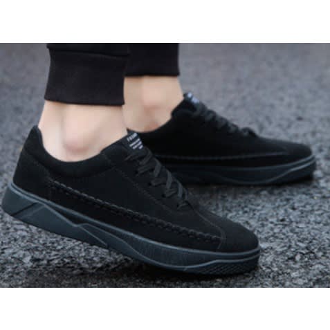 Men's Lace-up Sneakers - Black