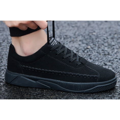 Men's Lace-up Sneakers - Black