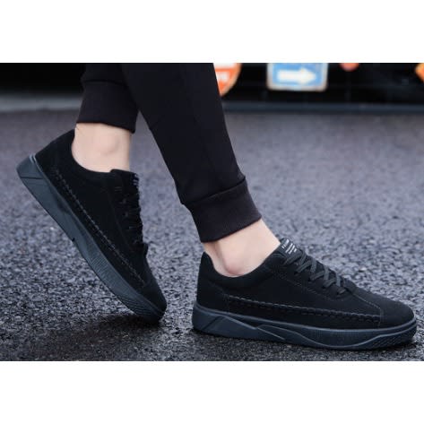 Men's Lace-up Sneakers - Black