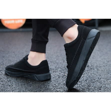 Men's Lace-up Sneakers - Black