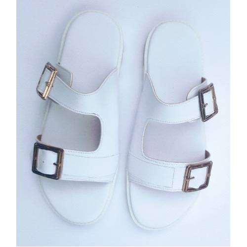 Men's White Slippers