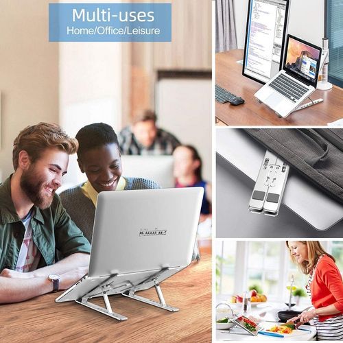 Aluminium Laptop Holder Riser Computer Stand (silver)