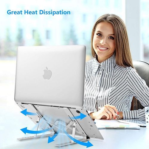 Aluminium Laptop Holder Riser Computer Stand (silver)
