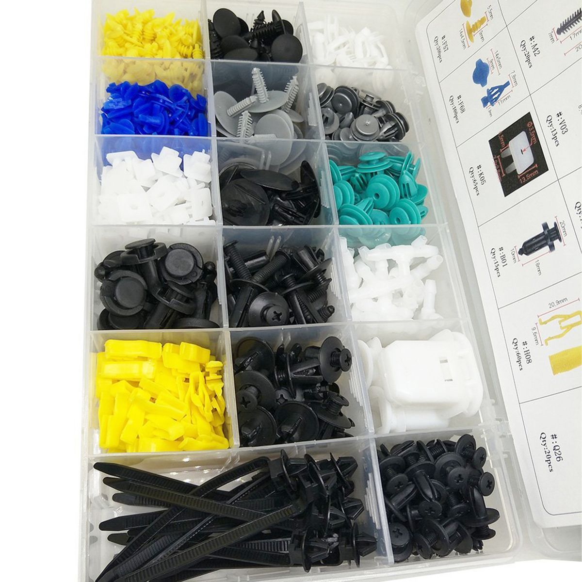 730Pcs Bumper Retainer Clips Kit Car Fastener Rivet
