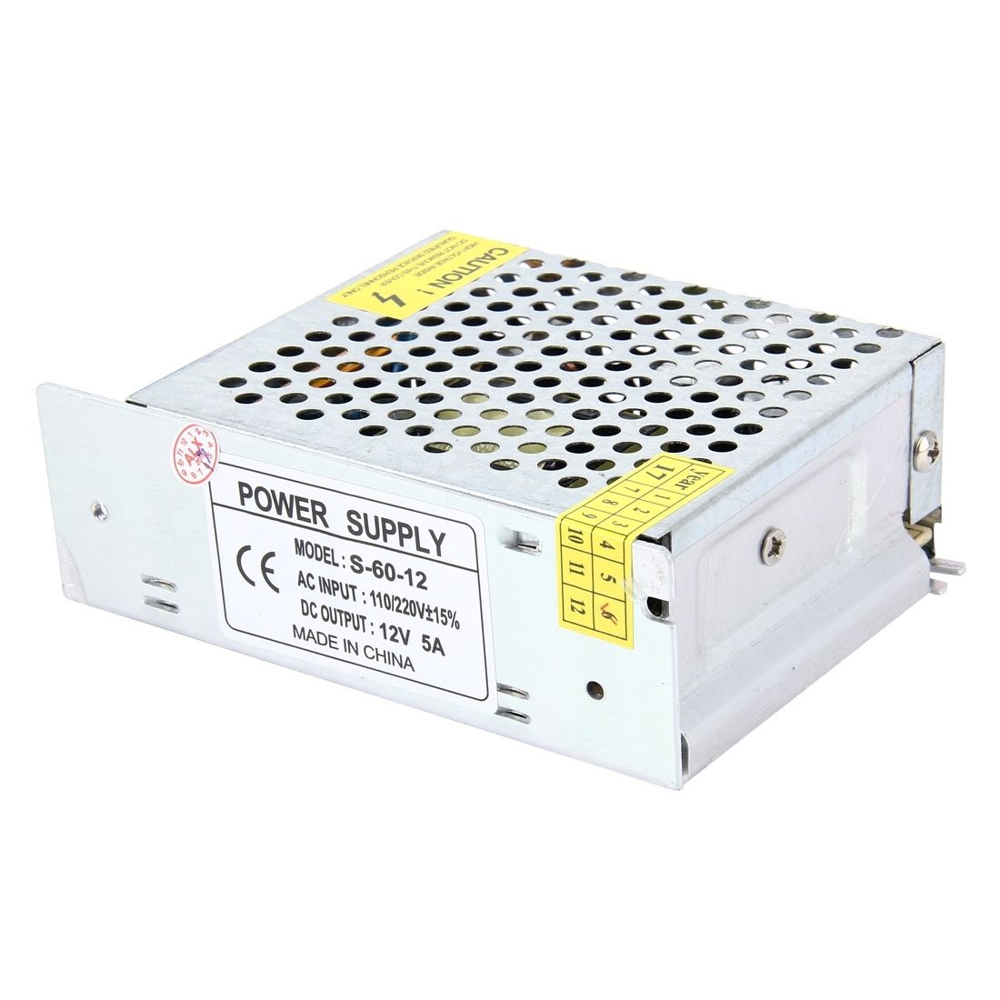 S-60-12 60W AC110/220V To DC 12V 5A  Power Inverter Power Converter