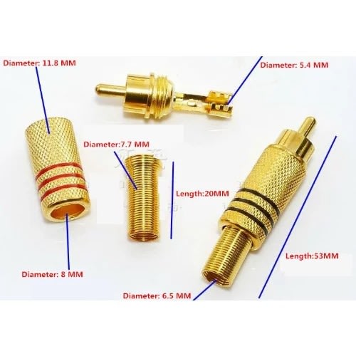 Bnc Cctv Av Connectors - 20 Pieces