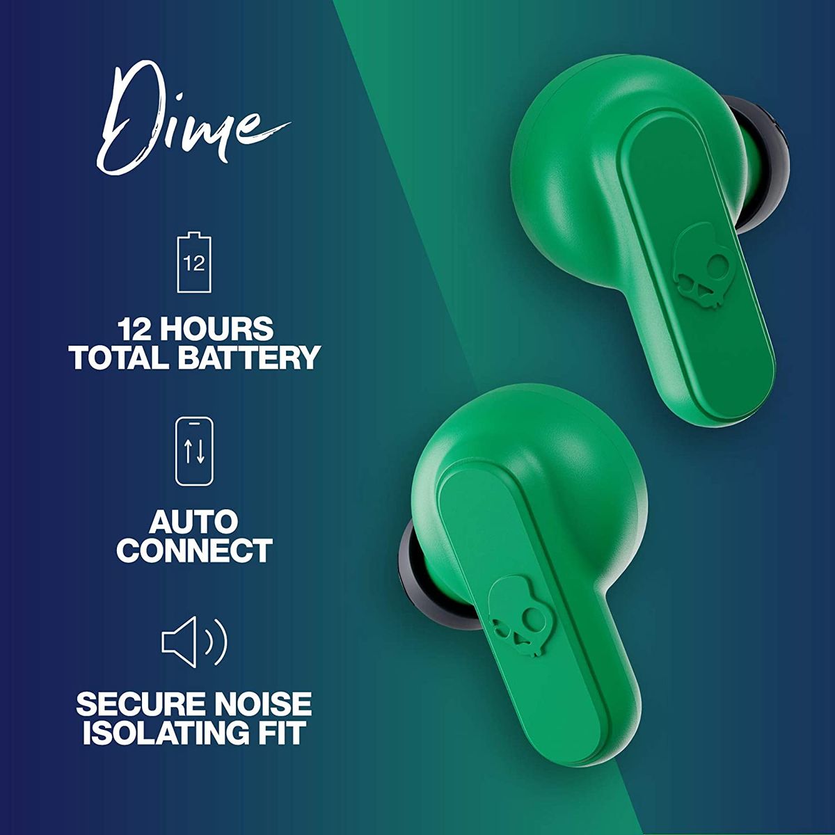 Dime True Wireless In-Ear Earbuds - Dark Blue/Green