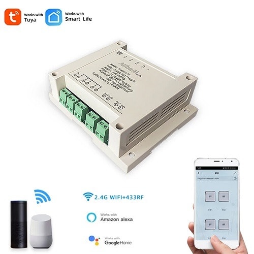 Tuya Smart 4 Channel Wifi Switch For Home Automation