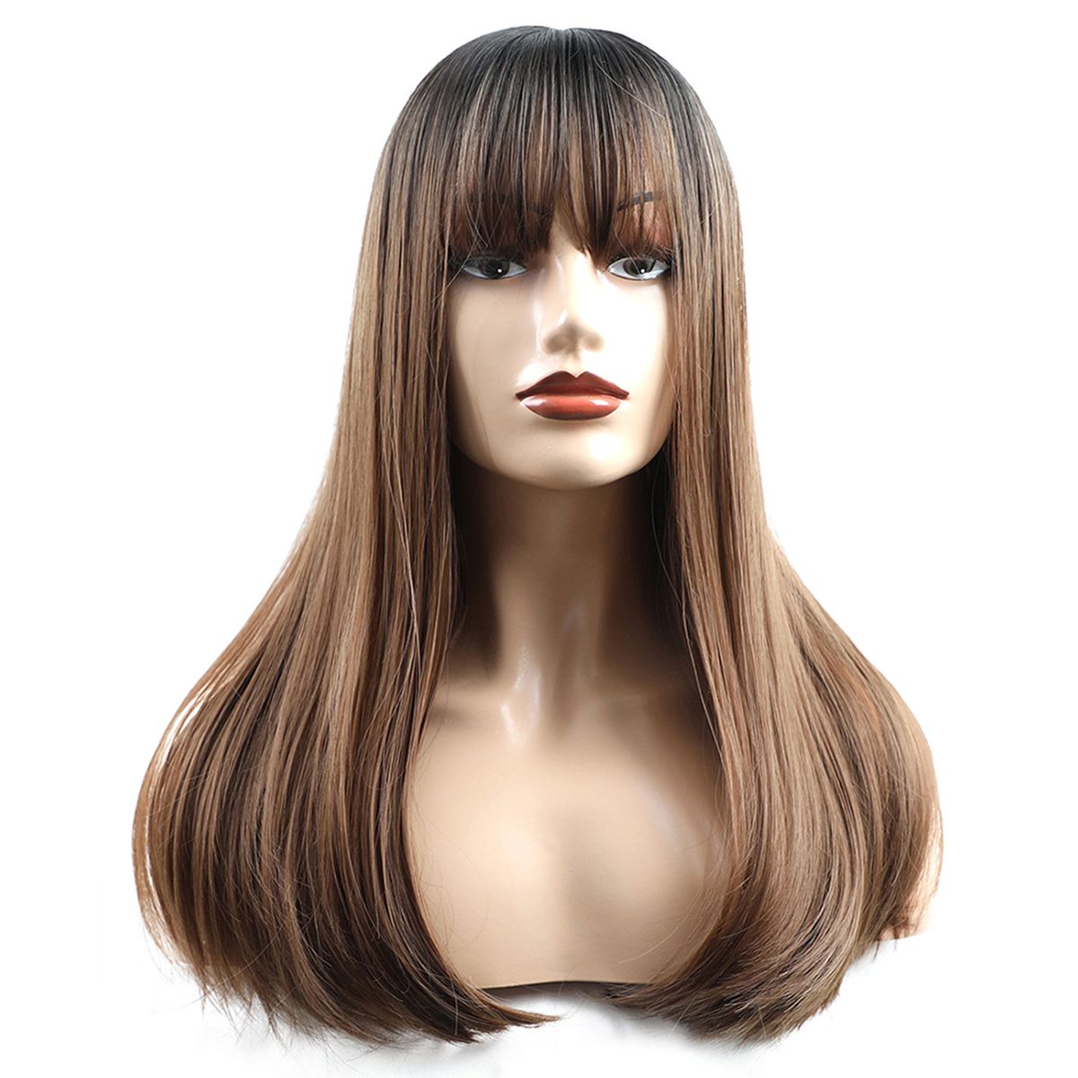 20 Inches Hair Wig Long Straight Silky Synthetic Heat