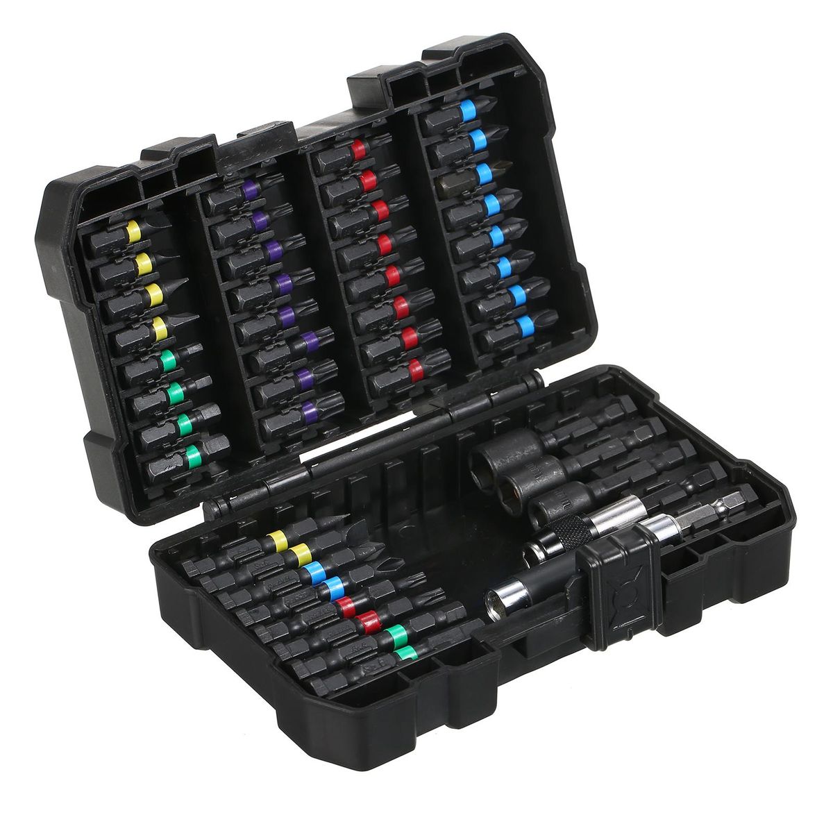 45PCS Drill Bit Set Screwdriver Bit Set Impact Driver Bit Set for Wood, Metal, Steel and Security Screwdriver Bits for Power Tool with Case