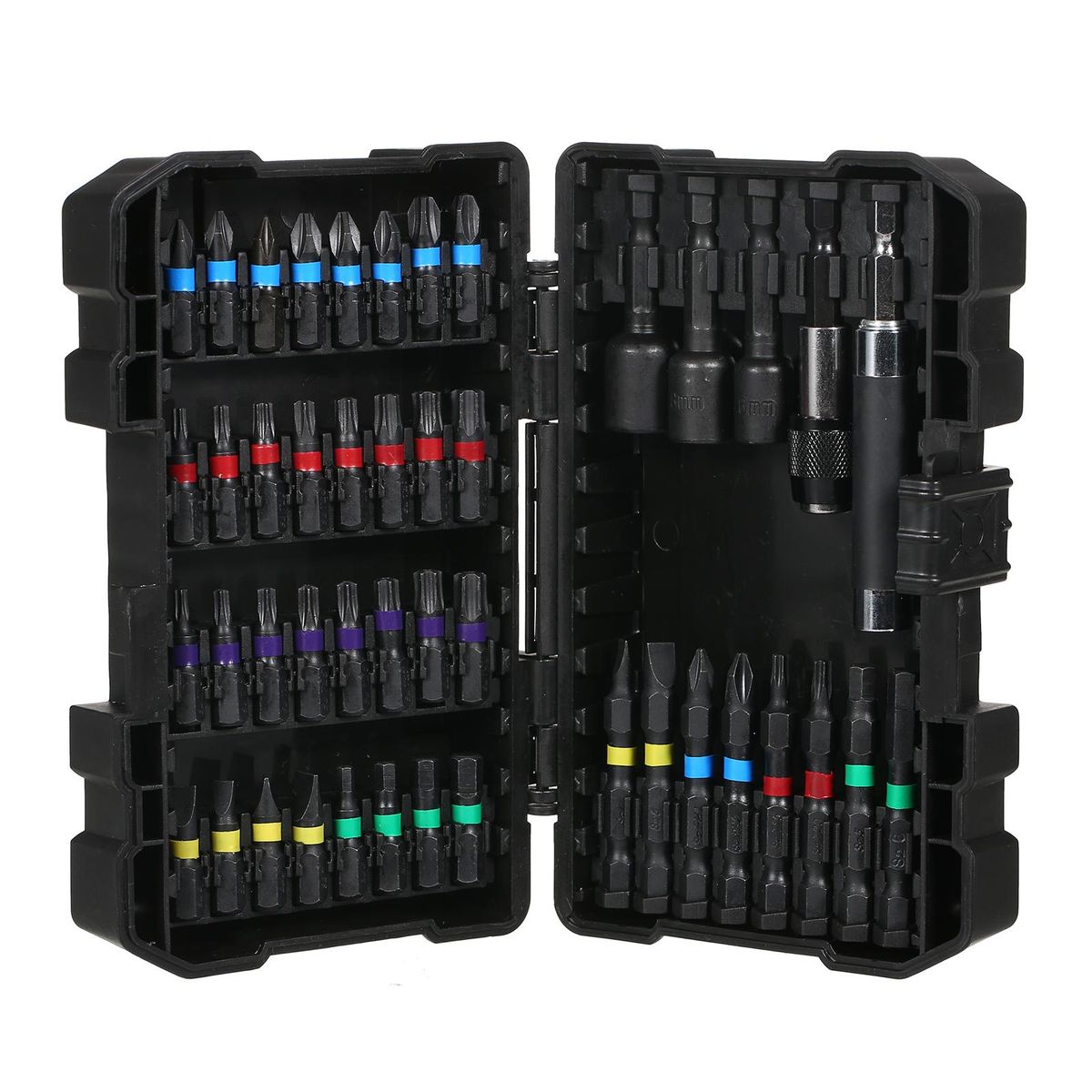 45PCS Drill Bit Set Screwdriver Bit Set Impact Driver Bit Set for Wood, Metal, Steel and Security Screwdriver Bits for Power Tool with Case