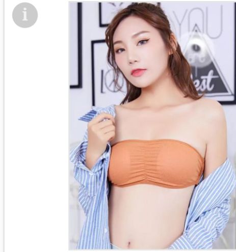 Women Cotton Tube Strapless Bra Top Push Up 3 IN 1