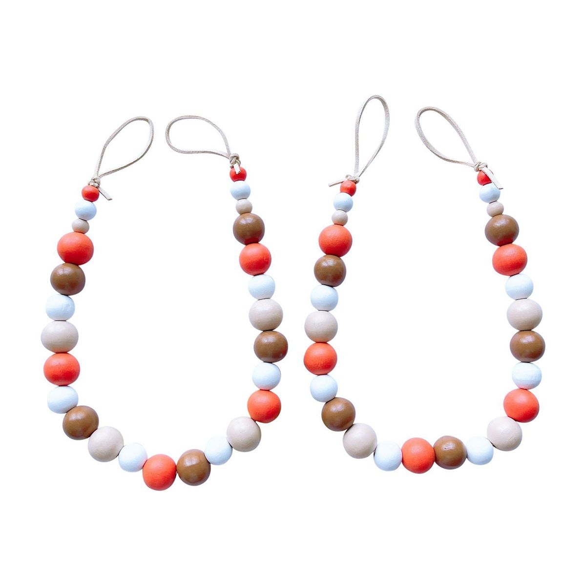 Wood Bead Curtain Tiebacks Bedroom Decorative Drapery Colorful 2