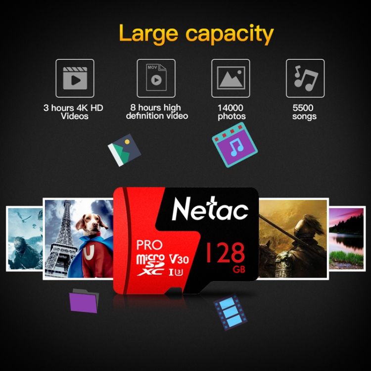 Netac Driving Recorder Camera Memory Card, Capacity: 64GB