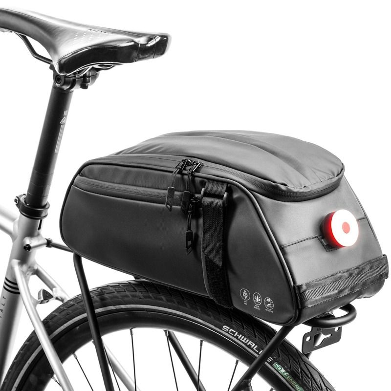 Bicycle Rear Seat Bag Waterproof Pu Leather Cycling Bike