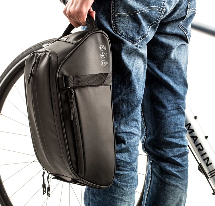 Bicycle Rear Seat Bag Waterproof Pu Leather Cycling Bike
