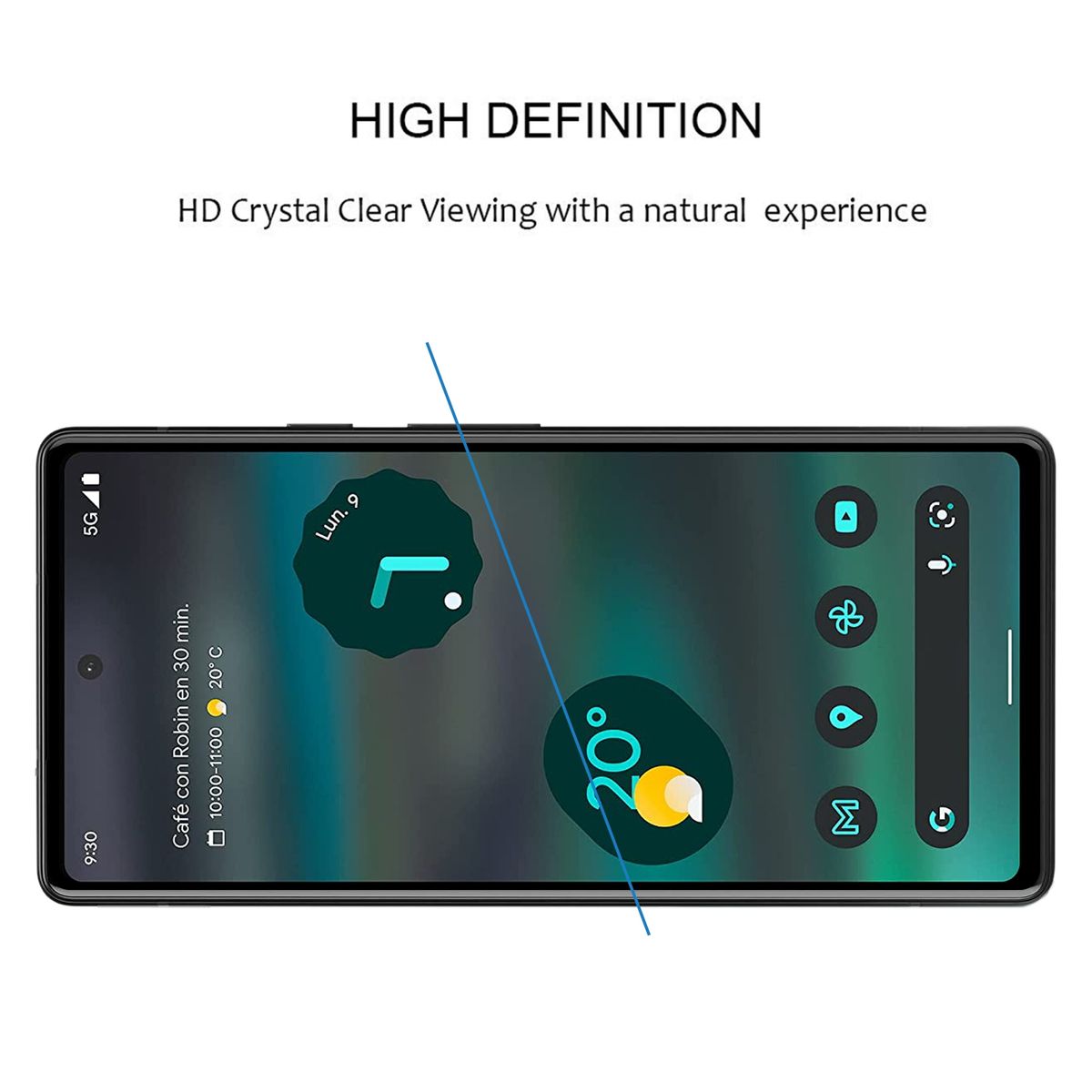 For Google Pixel 6a Full Screen Protector Tempered Glass Film