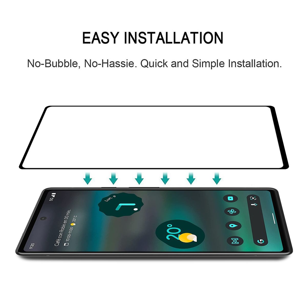 For Google Pixel 6a Full Screen Protector Tempered Glass Film