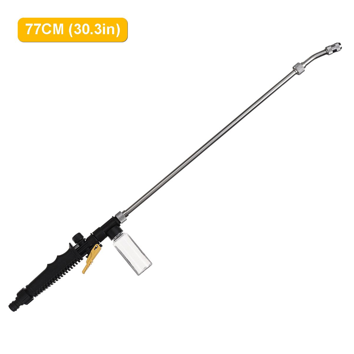 34/52.5/62.5/77CM 2-in-1 High Washer With Foam Bottle Adjustable Detachable For Wood Brick Concrete Plastic Glass Clean Black 77CM