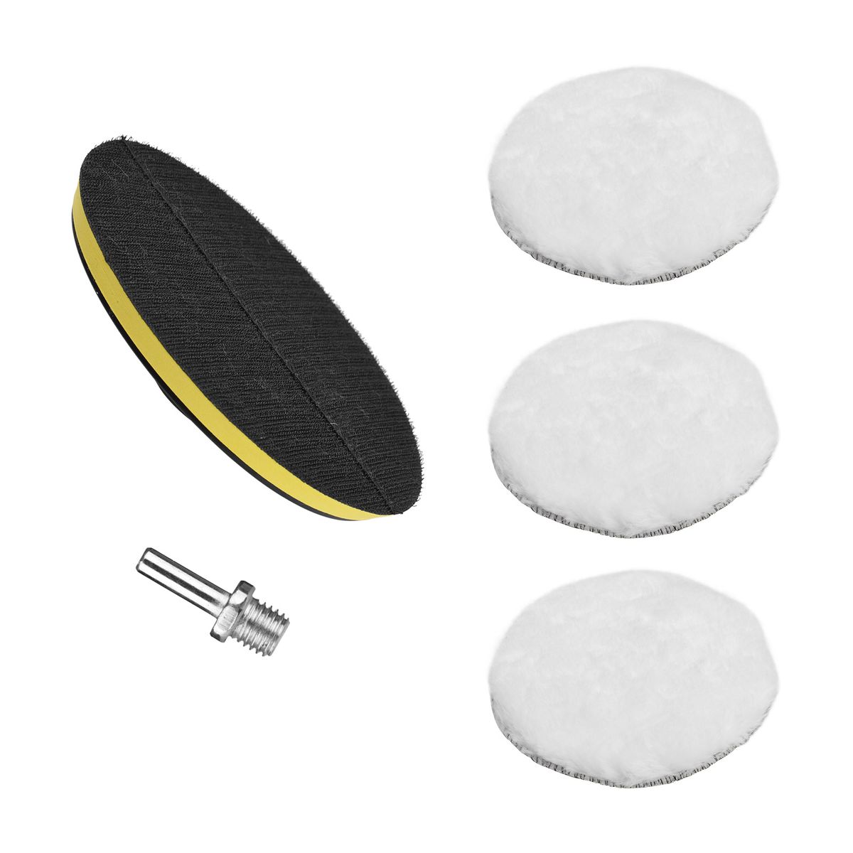 5Pcs Wool Polishing Pads Kit 6 Inches Car Buffing For