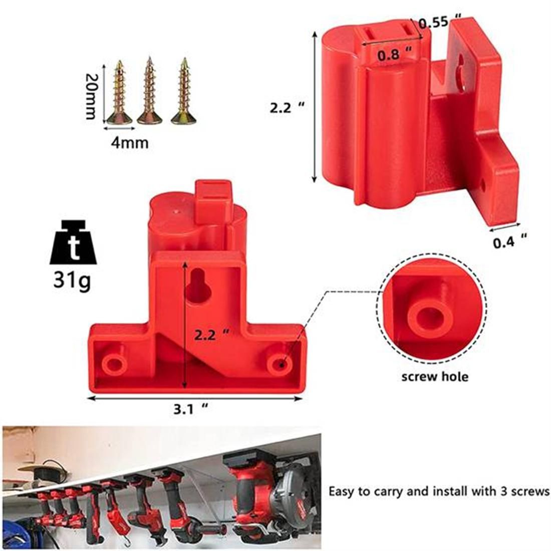 8Pcs Wall Mount Machine Electric Tool Holder Bracket Fixing