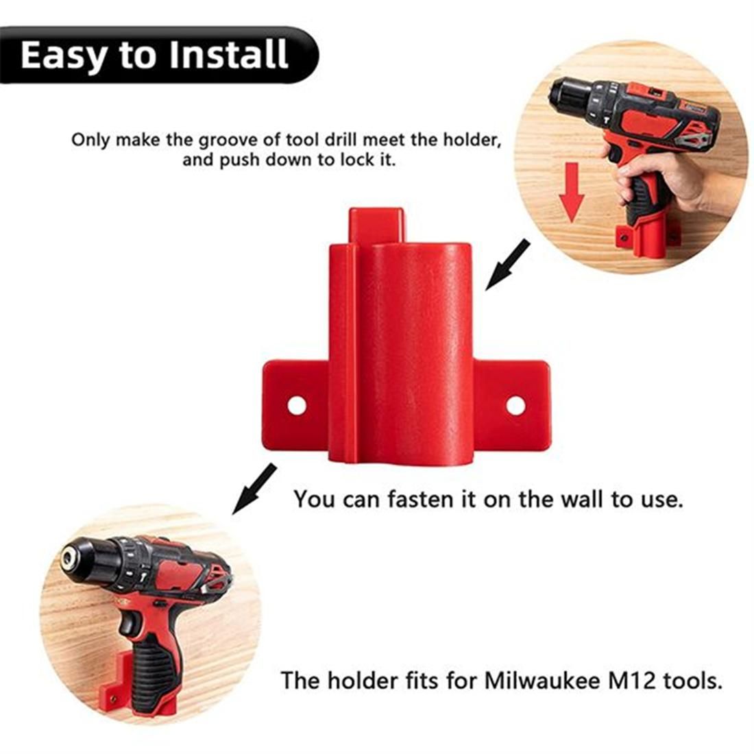 8Pcs Wall Mount Machine Electric Tool Holder Bracket Fixing