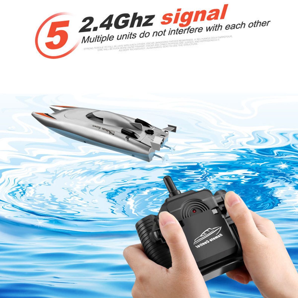 1 Set Remote Control Boat Remote Control Toy Boat Water Toy Silver Gray